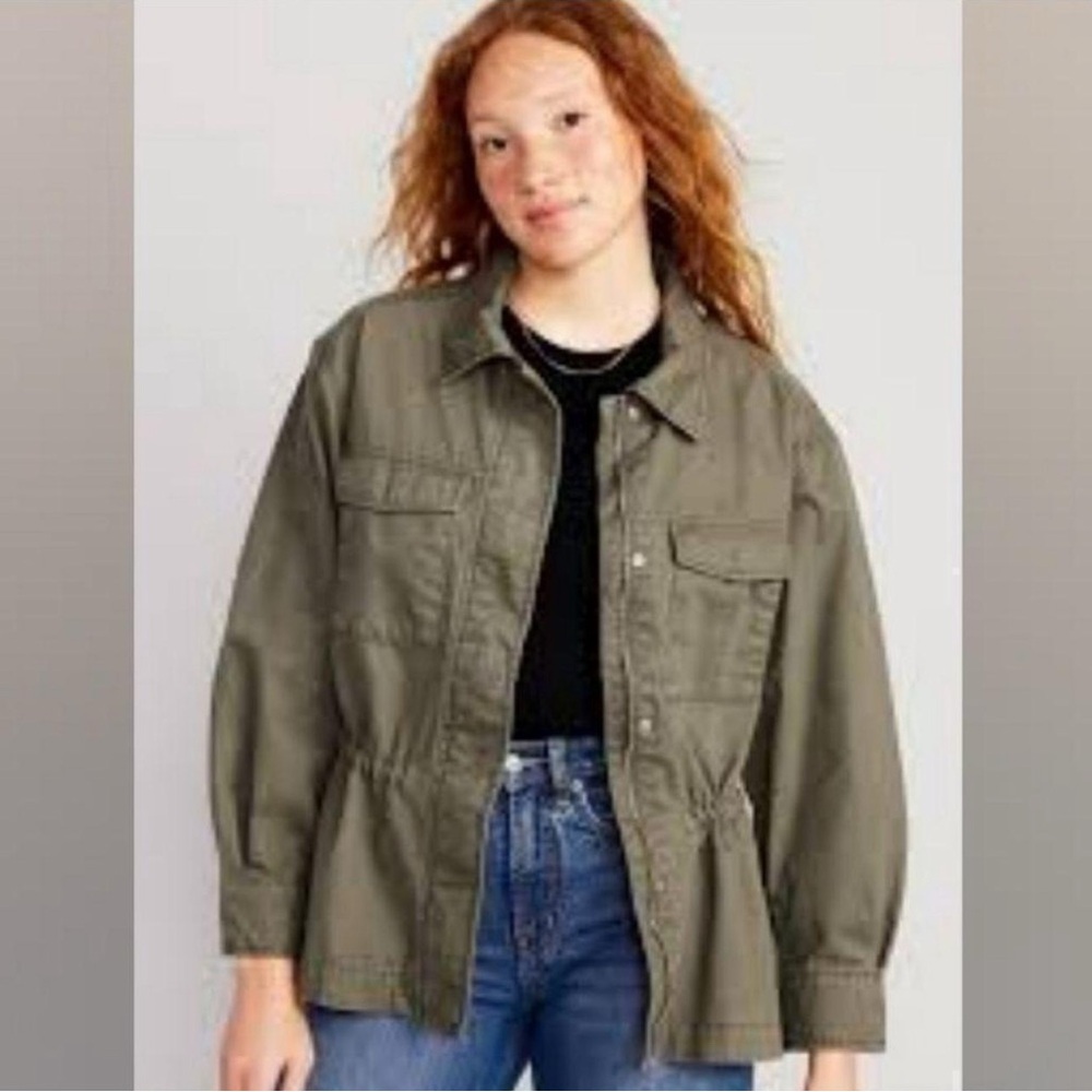 Old Navy Olive Green Utility Jacket Size L NWT